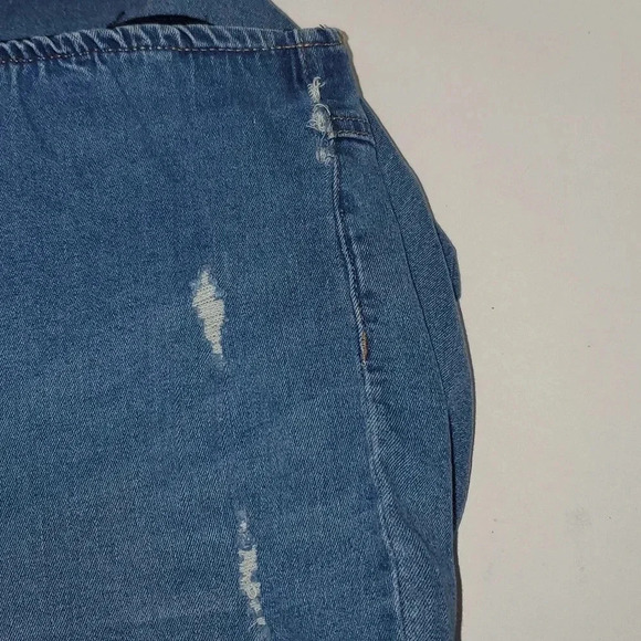 Tinseltown Jeans Boho Hippie Bootcut Stretchy Distressed Pull On Elastic Waist - Picture 11 of 12